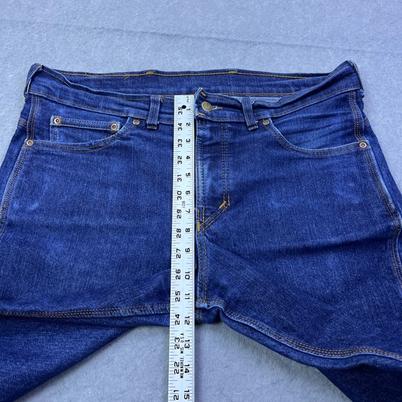 Origin Jeans Mens *37x29 ACTUAL Blue Straight Dark Wash Legit Fit USA Made (34C) - Picture 7 of 14